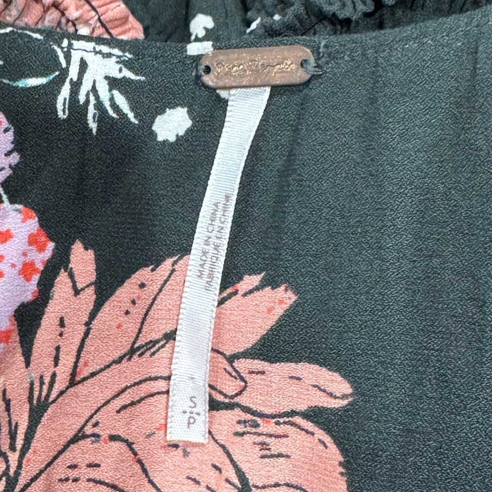 Free People Hazel Sleeveless Tunic Top Green Floral Women’s Small - Picture 3 of 5